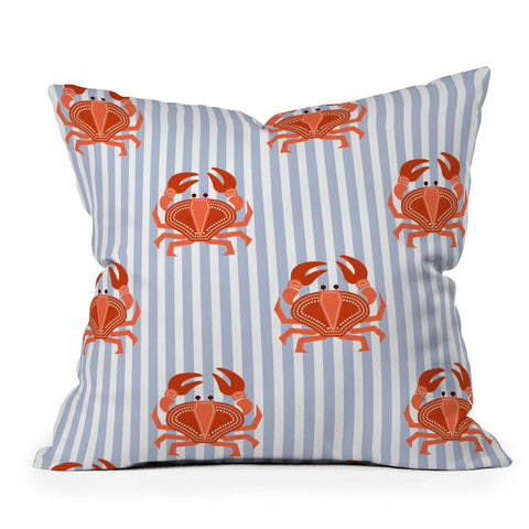 Emanuela Carratoni Crab Dance Throw Pillow