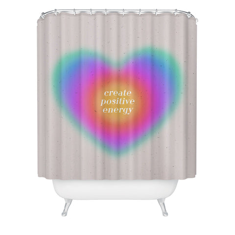 Emanuela Carratoni Create Positive Energy Shower Curtain