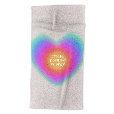 Emanuela Carratoni Create Positive Energy Beach Towel