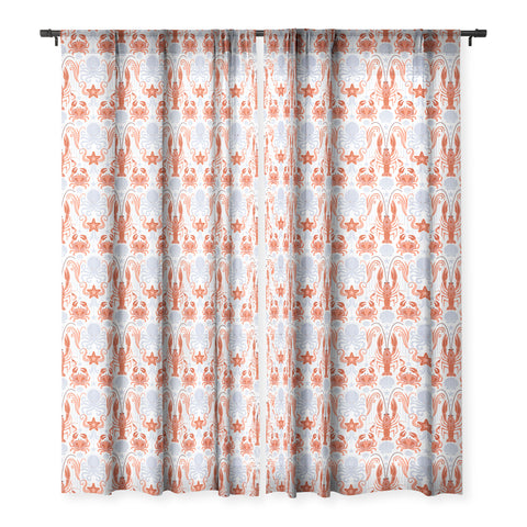 Emanuela Carratoni Crustacean Symphony Sheer Window Curtain