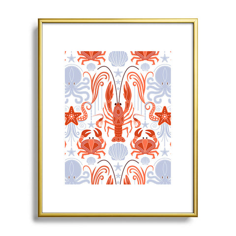Emanuela Carratoni Crustacean Symphony Metal Framed Art Print