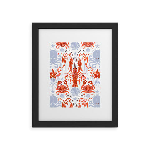 Emanuela Carratoni Crustacean Symphony Framed Art Print