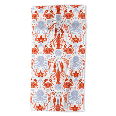 Emanuela Carratoni Crustacean Symphony Beach Towel