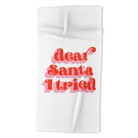 Emanuela Carratoni Dear Santa I tried Beach Towel