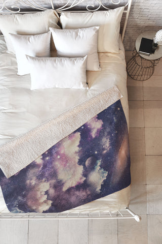Emanuela Carratoni Deep Space Theme Fleece Throw Blanket