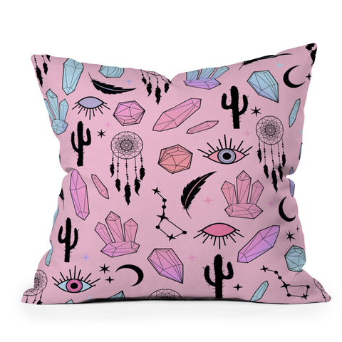 Emanuela Carratoni Desert Crystals Theme Outdoor Throw Pillow