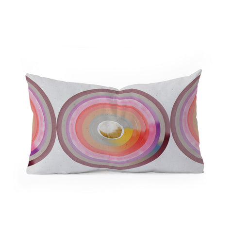 Emanuela Carratoni Desert Rainbow I Oblong Throw Pillow