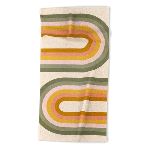 Emanuela Carratoni Double Spring Rainbow Beach Towel