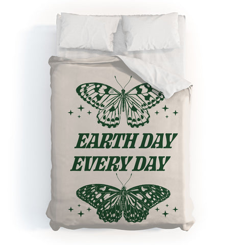 Emanuela Carratoni Earth Day Every Day Duvet Cover