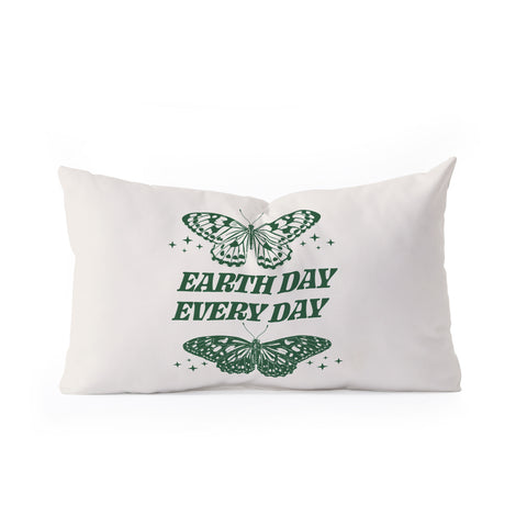 Emanuela Carratoni Earth Day Every Day Oblong Throw Pillow