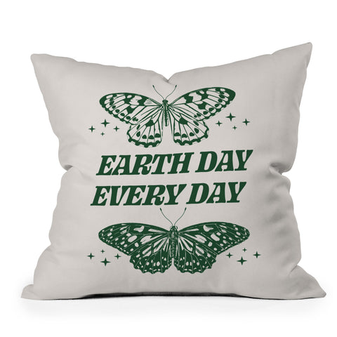 Emanuela Carratoni Earth Day Every Day Outdoor Throw Pillow