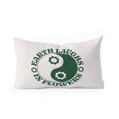 Emanuela Carratoni Eearth Laughs in Flowers Oblong Throw Pillow