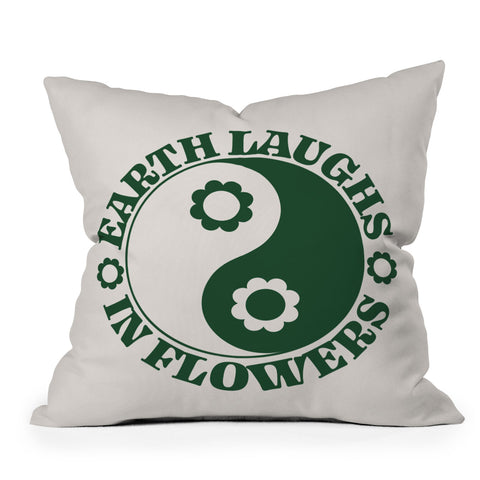 Emanuela Carratoni Eearth Laughs in Flowers Outdoor Throw Pillow
