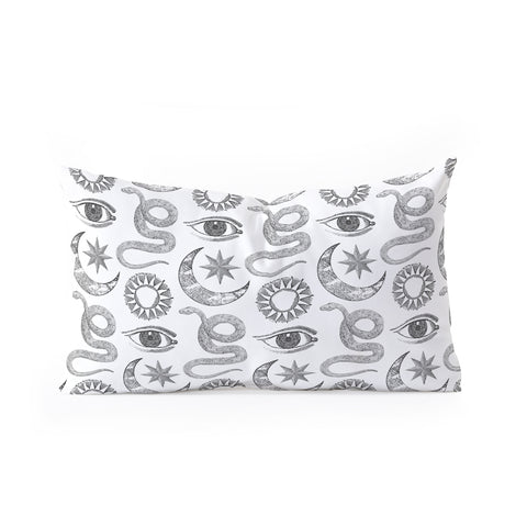 Emanuela Carratoni Esoteric Pattern Oblong Throw Pillow