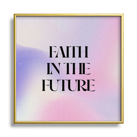 Emanuela Carratoni Faith the Future Square Metal Framed Art Print
