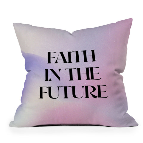 Emanuela Carratoni Faith the Future Outdoor Throw Pillow