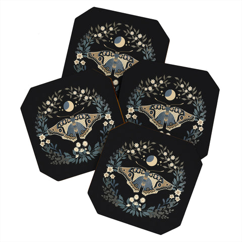 Emanuela Carratoni Floral Moth Coaster Set
