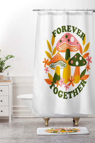 Emanuela Carratoni Forever Together Shower Curtain And Mat