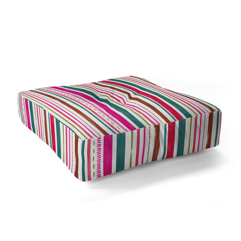 Emanuela Carratoni Holiday Painted Texture Floor Pillow Square