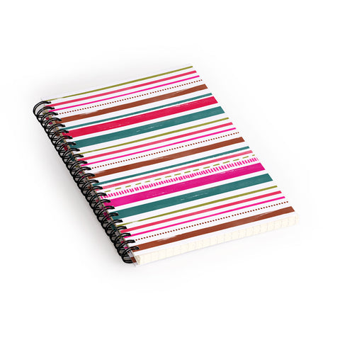 Emanuela Carratoni Holiday Painted Texture Spiral Notebook
