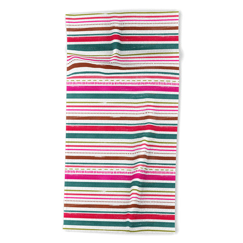 Emanuela Carratoni Holiday Painted Texture Beach Towel