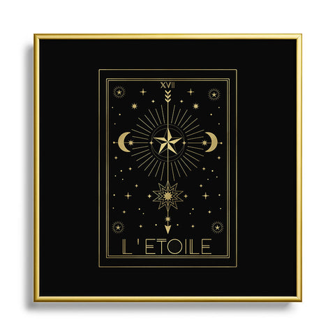 Emanuela Carratoni L Etoile or The Star Gold Square Metal Framed Art Print