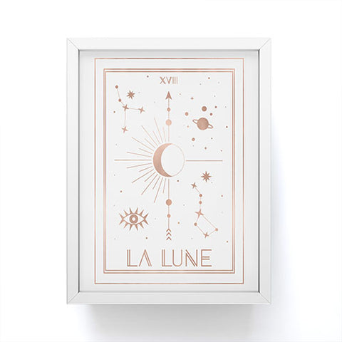 Emanuela Carratoni La Lune or The Moon White Framed Mini Art Print