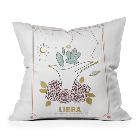 Emanuela Carratoni Libra Zodiac Sign Outdoor Throw Pillow