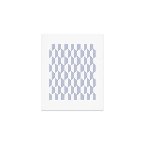 Emanuela Carratoni Light Blue Optical Hexagons Art Print