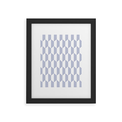 Emanuela Carratoni Light Blue Optical Hexagons Framed Art Print