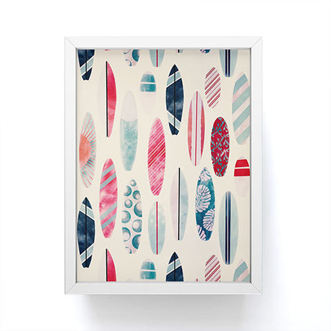 Emanuela Carratoni Light Vintage Surfboards Framed Mini Art Print