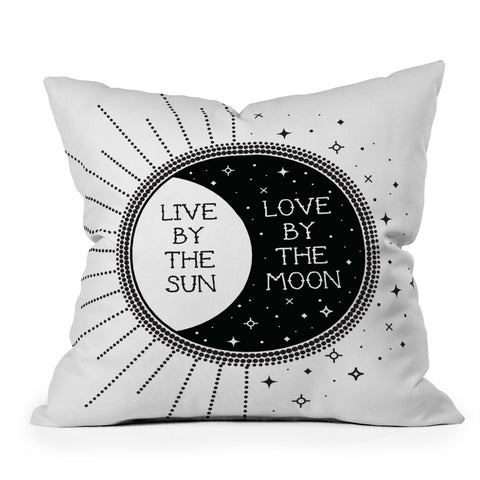 Emanuela Carratoni Live by the Sun Love by the Mo Outdoor Throw Pillow