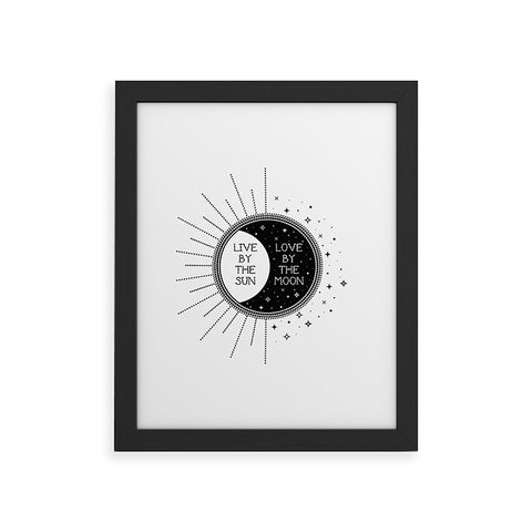 Emanuela Carratoni Live by the Sun Love by the Mo Framed Art Print