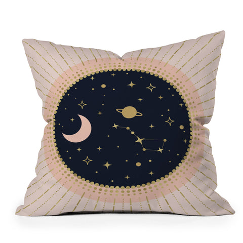 Emanuela Carratoni Love in Space Outdoor Throw Pillow