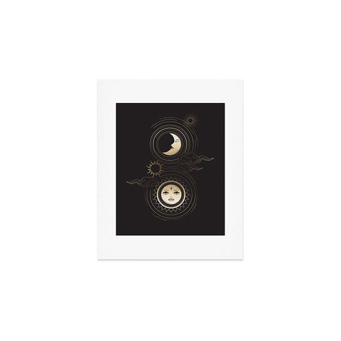 Emanuela Carratoni Moon and Sun in Gold Art Print