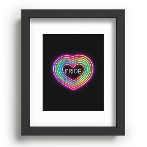 Emanuela Carratoni Neon Pride Heart Recessed Framing Rectangle