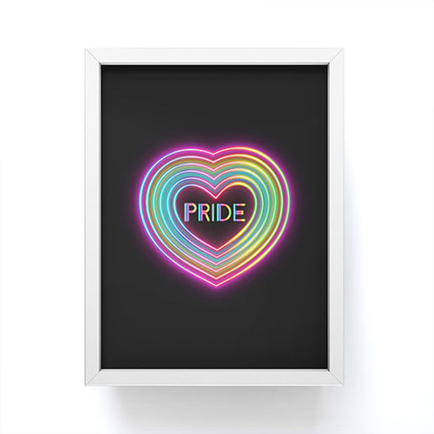 Emanuela Carratoni Neon Pride Heart Framed Mini Art Print