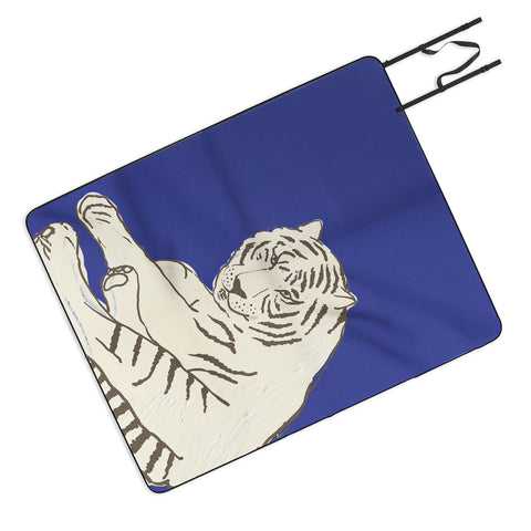 Emanuela Carratoni Painted Tiger Picnic Blanket