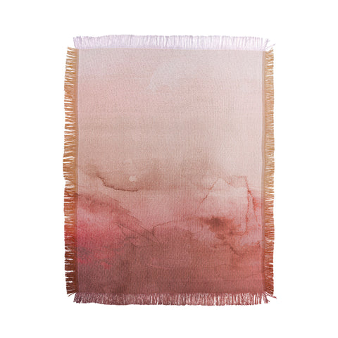 Emanuela Carratoni Peach Fuzz Painting Throw Blanket