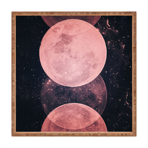 Emanuela Carratoni Pink Moon Phases Square Tray