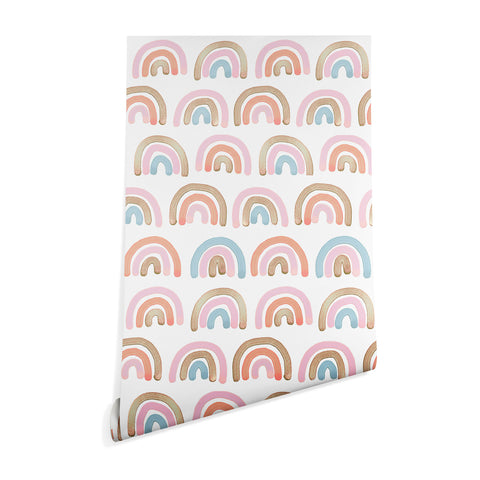 Emanuela Carratoni Pink Rainbows Wallpaper