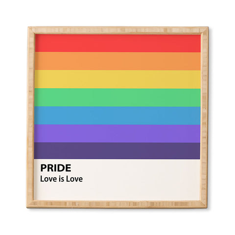 Emanuela Carratoni Pride Rainbow Flag Framed Wall Art