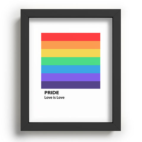 Emanuela Carratoni Pride Rainbow Flag Recessed Framing Rectangle