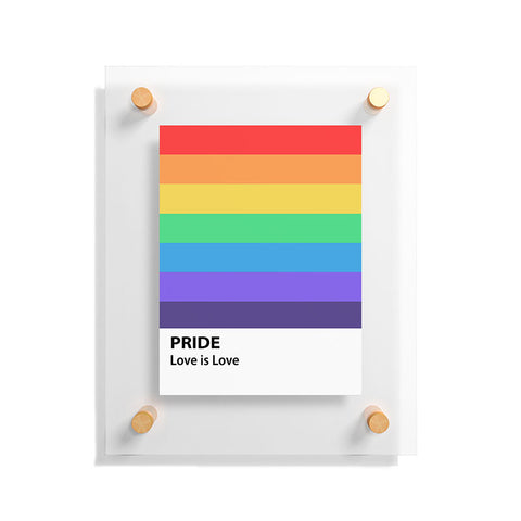 Emanuela Carratoni Pride Rainbow Flag Floating Acrylic Print
