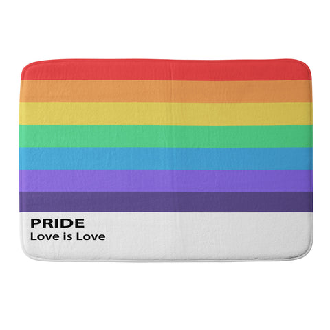Emanuela Carratoni Pride Rainbow Flag Memory Foam Bath Mat