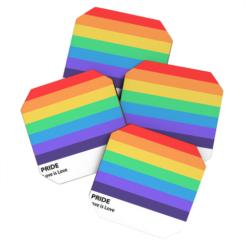 Emanuela Carratoni Pride Rainbow Flag Coaster Set