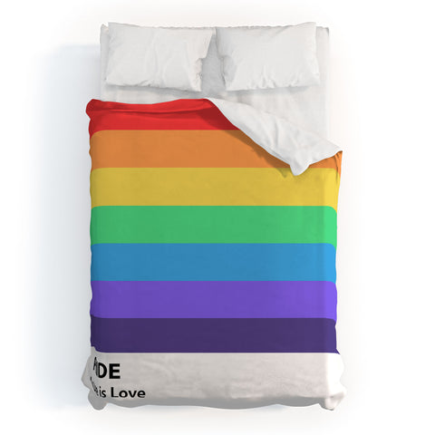 Emanuela Carratoni Pride Rainbow Flag Duvet Cover