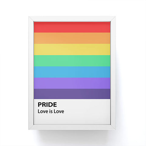 Emanuela Carratoni Pride Rainbow Flag Framed Mini Art Print