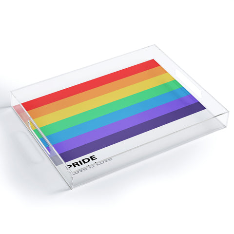 Emanuela Carratoni Pride Rainbow Flag Acrylic Tray