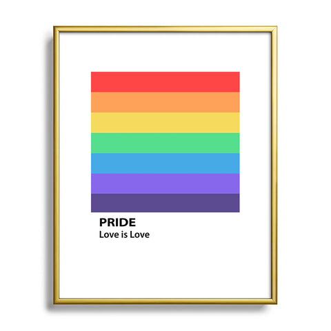 Emanuela Carratoni Pride Rainbow Flag Metal Framed Art Print